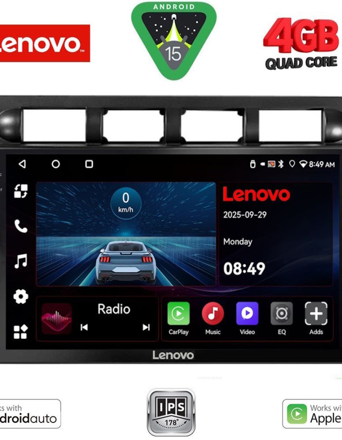 LENOVO LVE 8306_CPAA (9inc) MULTIMEDIA TABLET for KIA PICANTO mod. 2004-2008