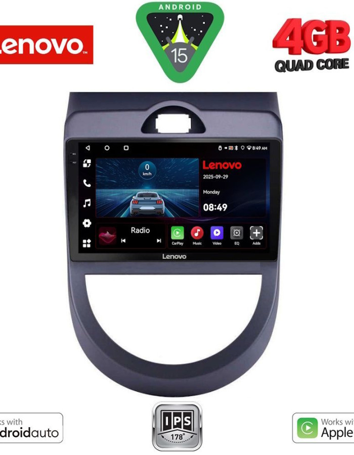 LENOVO LVE 8320_CPAA (9inc) MULTIMEDIA TABLET for KIA SOUL mod. 2008-2013