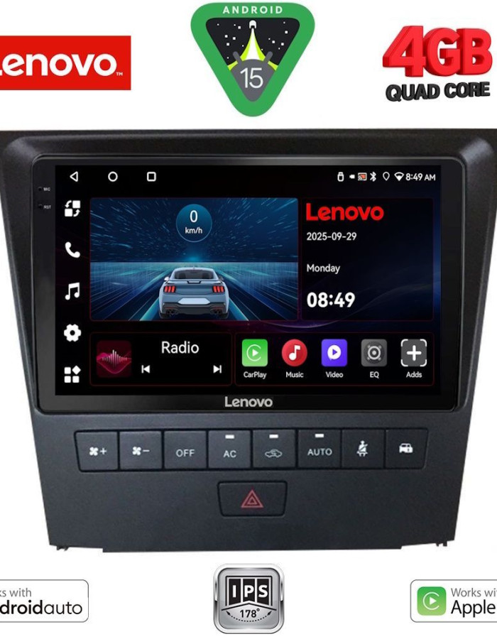 LENOVO LVE 8341_CPAA (9inc) MULTIMEDIA TABLET for LEXUS GS mod. 2004-2011