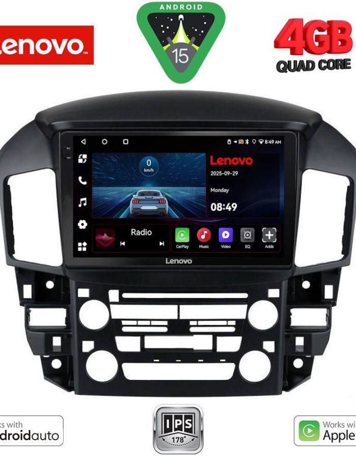 LENOVO LVE 8344_CPAA (9inc) MULTIMEDIA TABLET for LEXUS RX 300 mod. 1998-2003