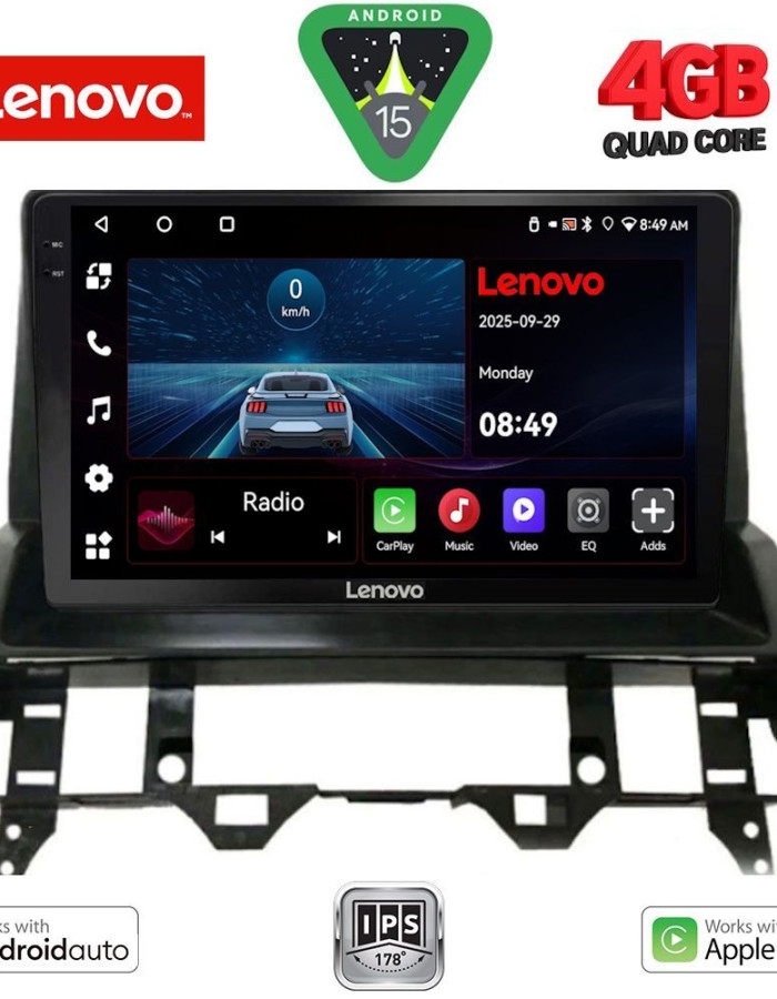 LENOVO LVE 8376_CPAA DASH (10inc) MULTIMEDIA TABLET for MAZDA 6 mod. 2002-2008