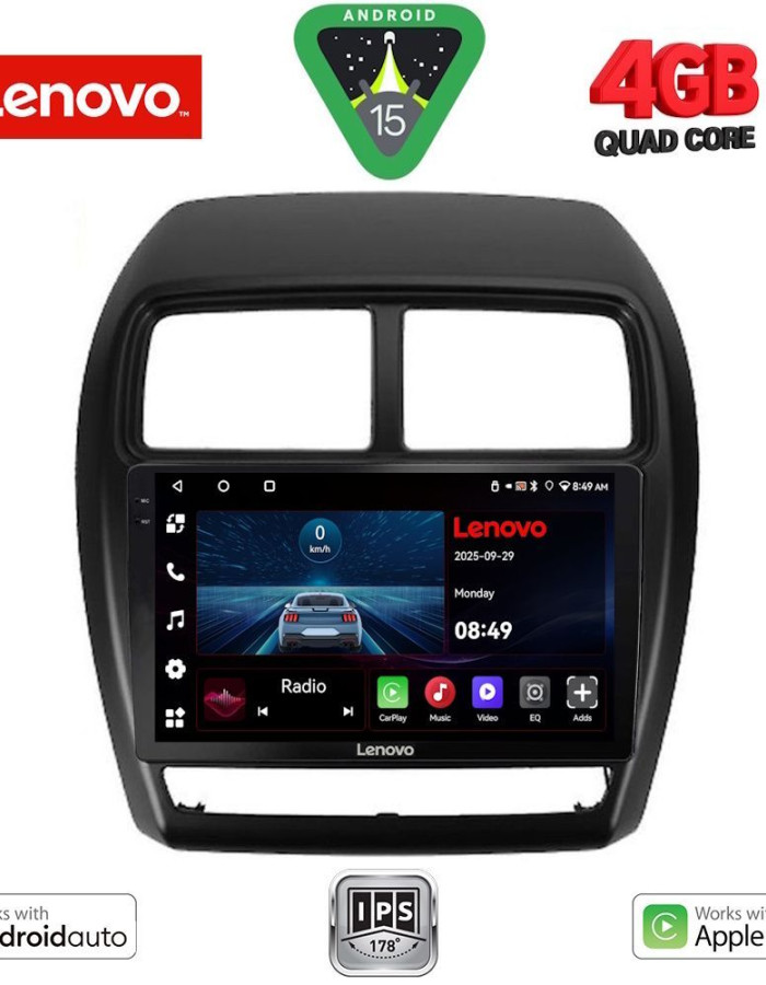 LENOVO LVE 8431_CPAA (9inc) MULTIMEDIA TABLET for MITSUBISHI ASX mod. 2020-2023