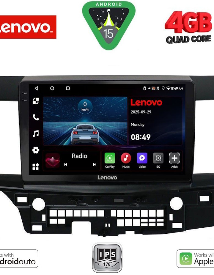 LENOVO LVE 8434_CPAA (10inc) MULTIMEDIA TABLET for MITSUBISHI LANCER mod. 2008-2017