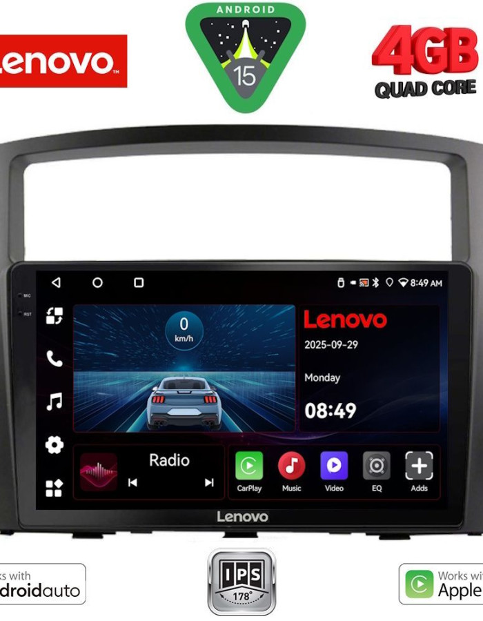 LENOVO LVE 8446_CPAA (9inc) MULTIMEDIA TABLET for MITSUBISHI PAJERO mod. 2006-2013