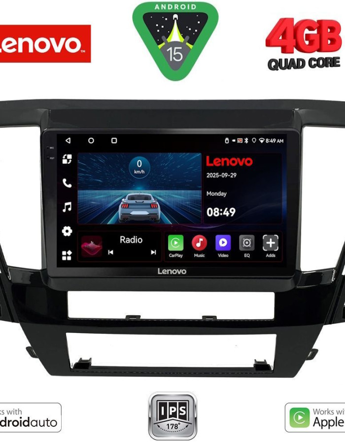 LENOVO LVE 8447S_CPAA (9inc) MULTIMEDIA TABLET for MITSUBISHI PAJERO SPORT mod. 2020>
