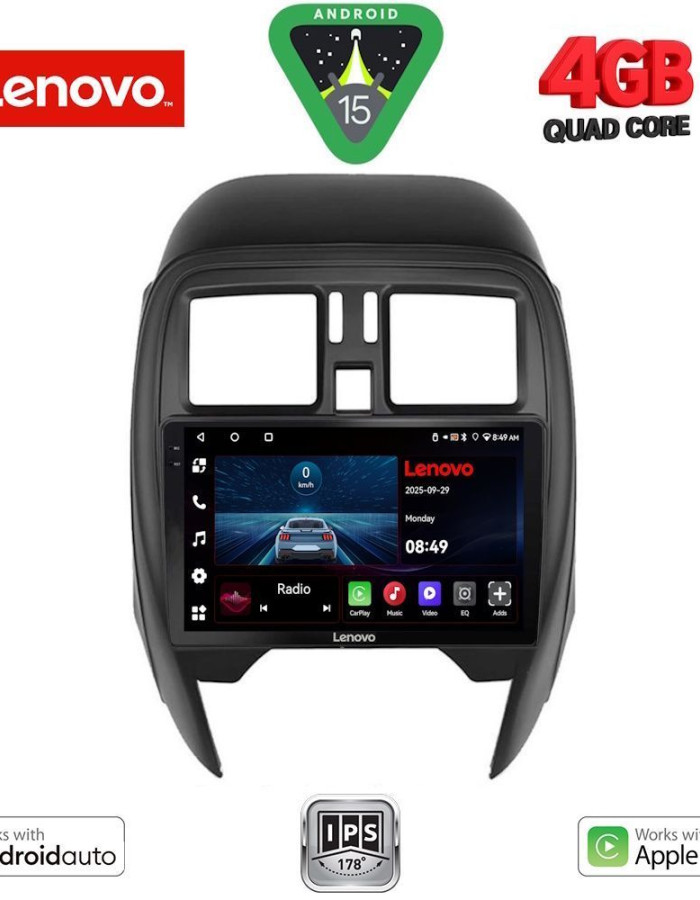 LENOVO LVE 8451_CPAA (SQUARE) (9inc) MULTIMEDIA TABLET for NISSAN MICRA mod. 2014-2017
