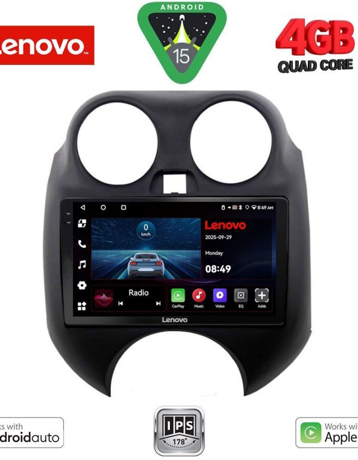 LENOVO LVE 8459_CPAA (9inc) MULTIMEDIA TABLET for NISSAN MICRA mod. 2010-2014