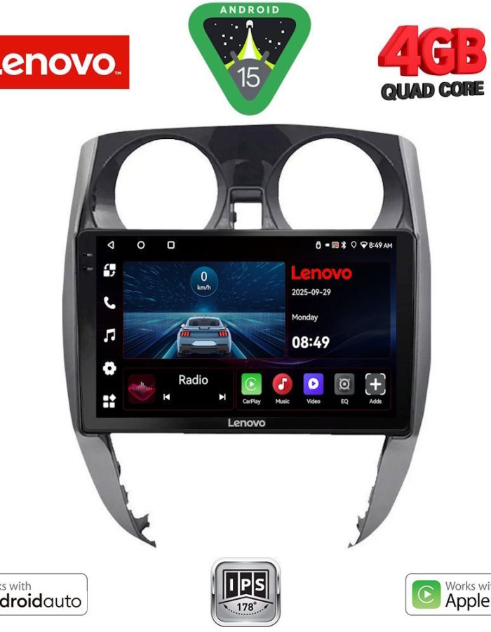 LENOVO LVE 8464_CPAA (10inc) MULTIMEDIA TABLET for NISSAN NOTE mod. 2012-2020