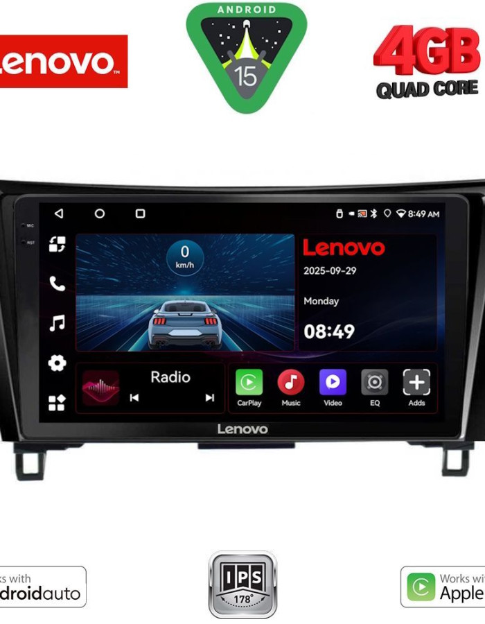 LENOVO LVE 8468_CPAA (10inc) MULTIMEDIA TABLET for NISSAN QASHQAI - XTRAIL mod. 2014-2021