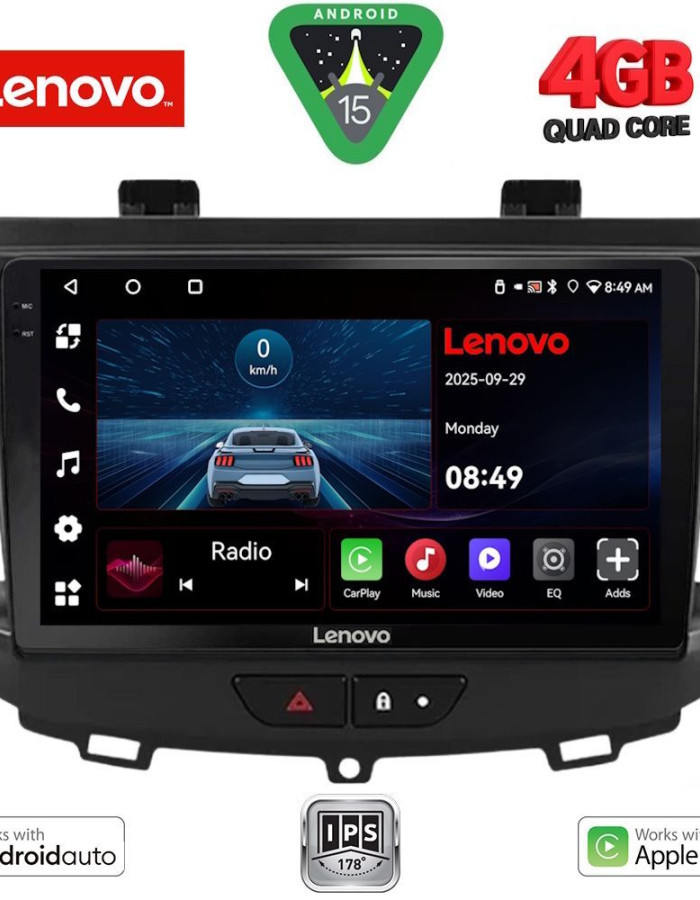 LENOVO LVE 8490_CPAA (9inc) MULTIMEDIA TABLET for OPEL CROSSLAND – GRANDLAND mod. 2017-2025