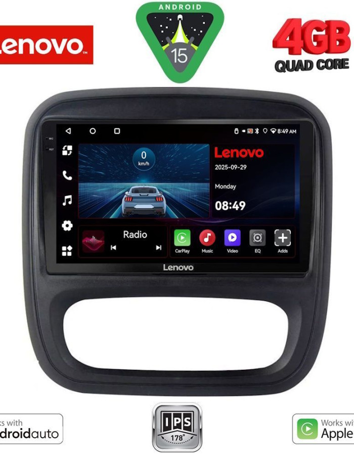 LENOVO LVE 8499_CPAA (9inc) MULTIMEDIA TABLET for OPEL VIVARO – RENAULT TRAFIC – FIAT TALENDO – NISSAN NV 300 mod. 2014-2020
