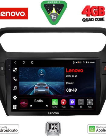 LENOVO LVE 8511BL_CPAA (9inc) MULTIMEDIA TABLET for CITROEN ELYSEE – PEUGEOT 301 mod. 2013-2026  (BLACK)