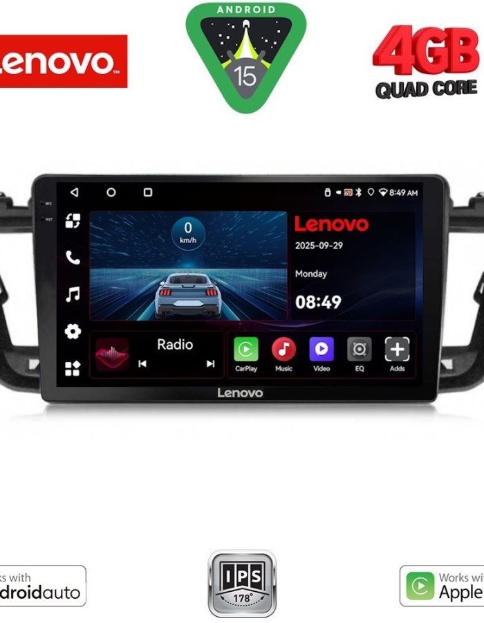 LENOVO LVE 8518_CPAA (9inc) MULTIMEDIA TABLET for PEUGEOT 508 mod. 2010-2016