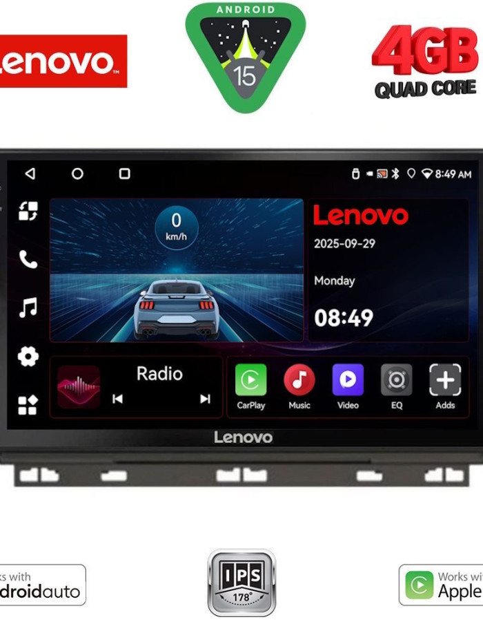 LENOVO LVE 8546_CPAA (9inc) MULTIMEDIA TABLET for RENAULT CLIO - CAPTUR mod. 2019-2026