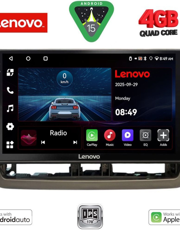 LENOVO LVE 8572_CPAA (9inc) MULTIMEDIA TABLET for SEAT IBIZA mod. 2012-2015