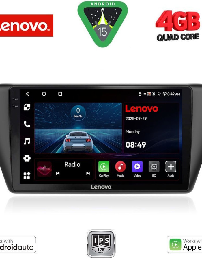 LENOVO LVE 8582_CPAA (9inc) MULTIMEDIA TABLET for SKODA FABIA mod. 2015-2022