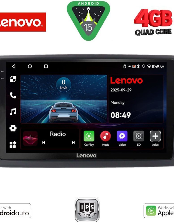 LENOVO LVE 8601_CPAA (9inc) MULTIMEDIA TABLET for  SKODA RAPID  mod. 2012-2023