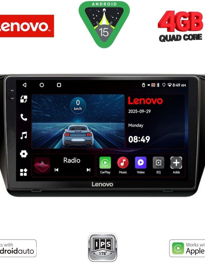 LENOVO LVE 8605_CPAA (10inc) MULTIMEDIA TABLET for SKODA SUPERB mod. 2015-2023