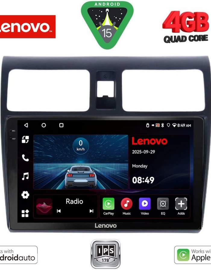 LENOVO LVE 8684_CPAA (10inc) MULTIMEDIA TABLET for SUZUKI SWIFT mod. 2005-2011