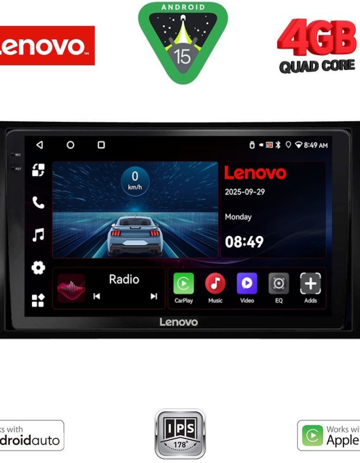 LENOVO LVE 8688_CPAA (9inc) MULTIMEDIA TABLET for FIAT SEDICI – SUZUKI SX4 mod. 2005-2013