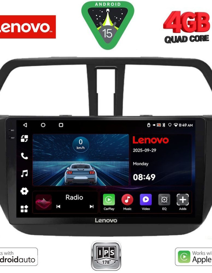 LENOVO LVE 8689_CPAA (9inc) MULTIMEDIA TABLET for SUZUKI SX4 S-CROSS mod. 2014-2021