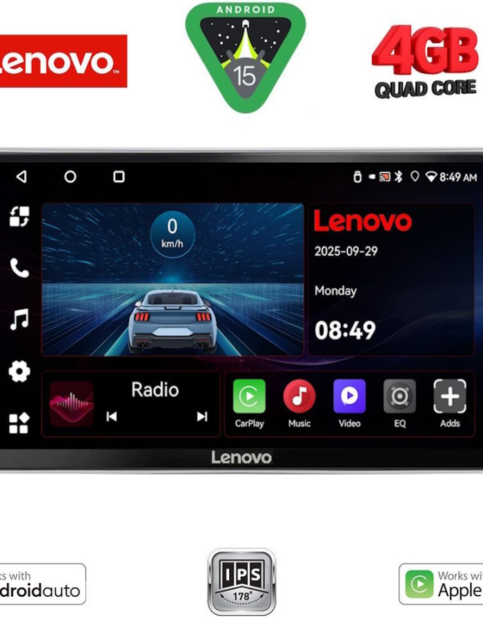 LENOVO LVE 8704SL_CPAA (9inc) MULTIMEDIA TABLET for TOYOTA AVENSIS (T25) mod. 2003-2009 (SILVER)
