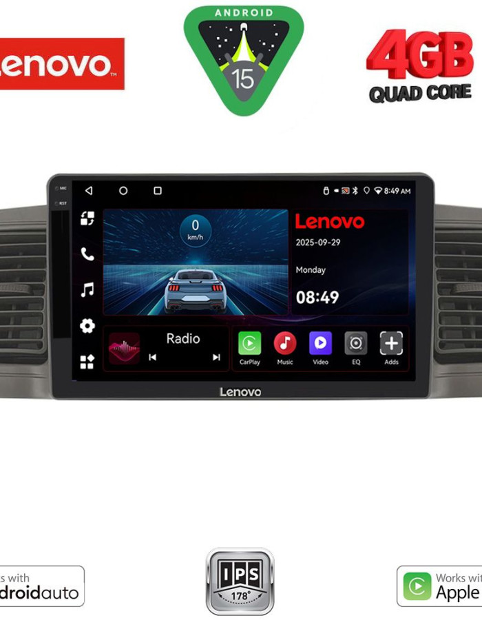 LENOVO LVE 8712GR_CPAA (9inc) MULTIMEDIA TABLET for TOYOTA COROLLA mod. 2001-2006 (GREY)