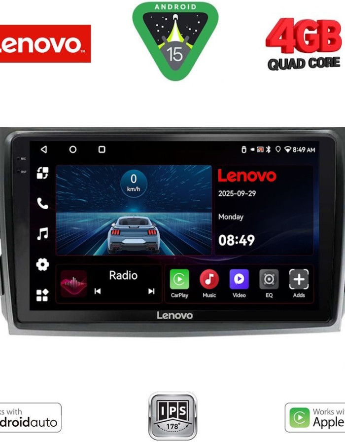 LENOVO LVE 8713_CPAA (9inc) MULTIMEDIA TABLET for TOYOTA COROLLA 4D mod. 2006-2012