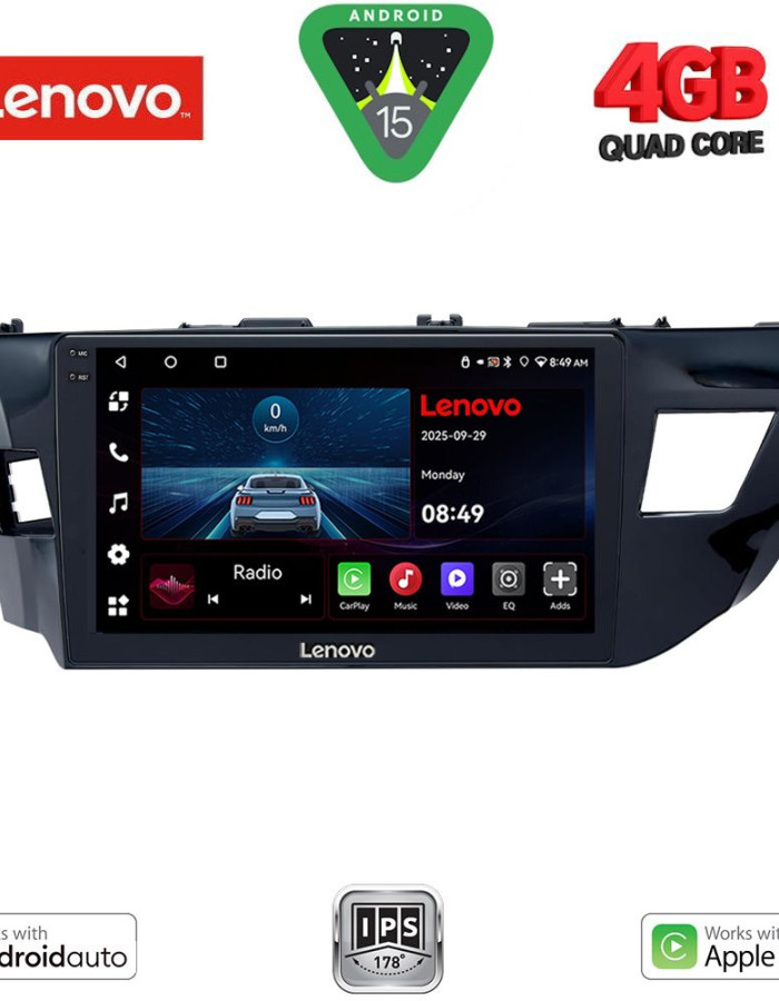 LENOVO LVE 8714MD_CPAA (10inc) MULTIMEDIA TABLET for TOYOTA COROLLA mod. 2013-2016