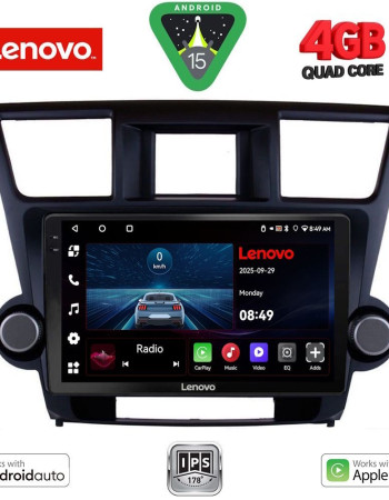 LENOVO LVE 8719_CPAA (9inc) MULTIMEDIA TABLET for TOYOTA HIGHLANDER mod. 2008-2015