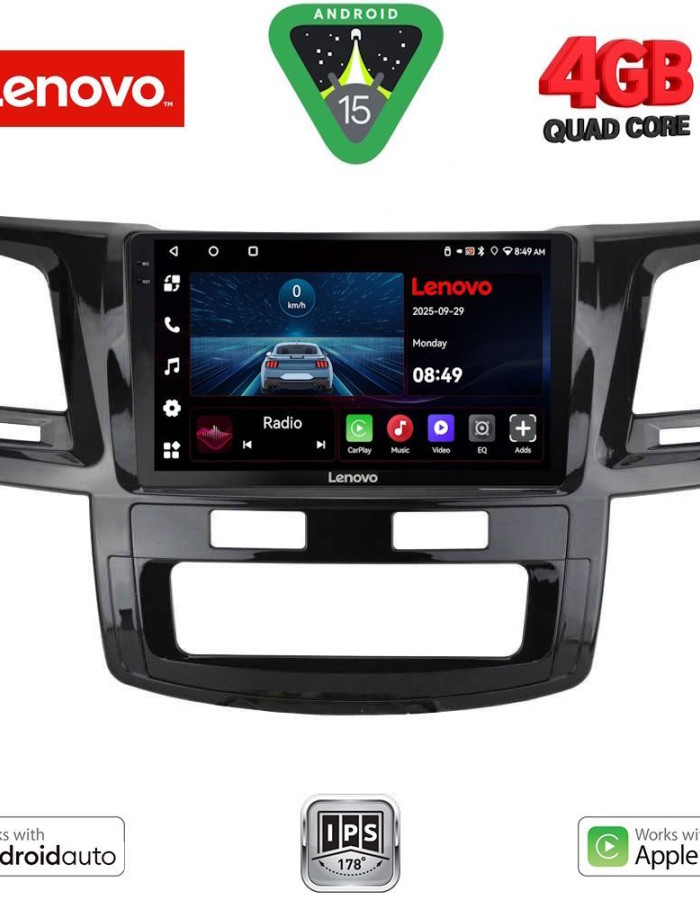 LENOVO LVE 8720_CPAA (9inc) MULTIMEDIA TABLET for TOYOTA HILUX mod. 2005-2016
