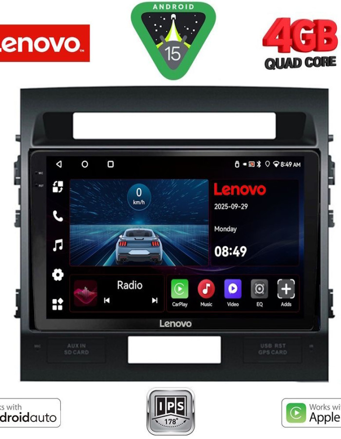 LENOVO LVE 8724_CPAA (10inc) MULTIMEDIA TABLET for TOYOTA LAND CRUISER mod. 2008-2015
