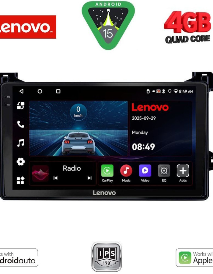 LENOVO LVE 8727_CPAA (9inc) MULTIMEDIA TABLET for TOYOTA PRIUS mod. 2016-2020