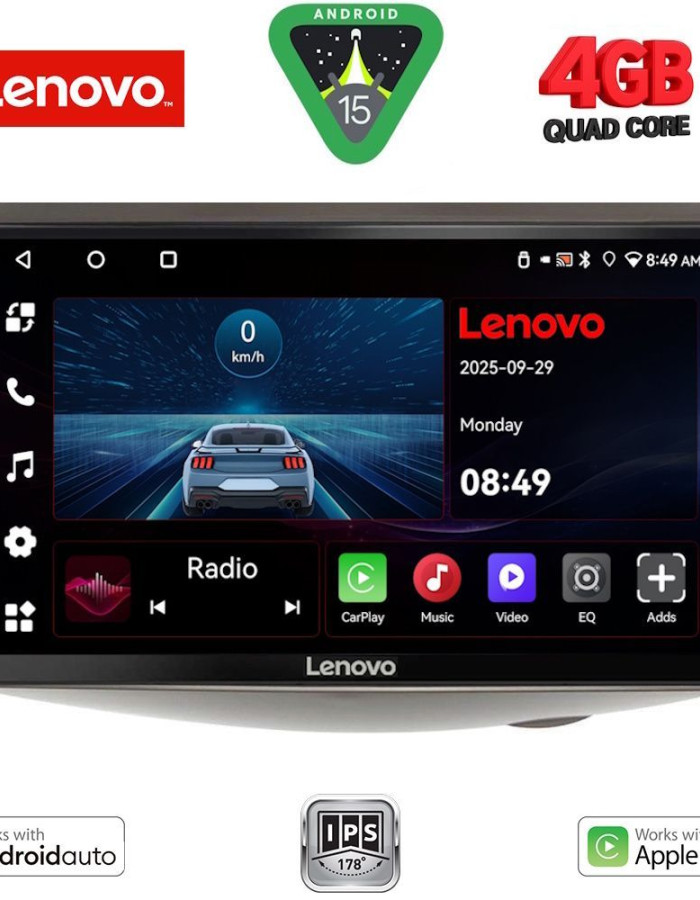 LENOVO LVE 8735_CPAA (9inc) MULTIMEDIA TABLET for TOYOTA YARIS mod. 1999-2006