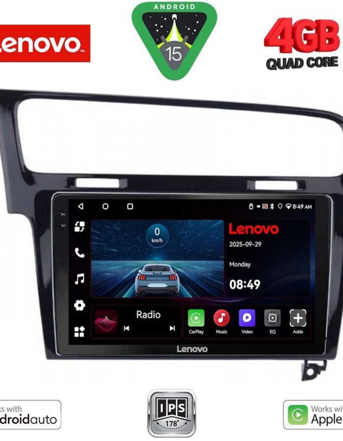 LENOVO LVE 8747BL_CPAA (10inc) MULTIMEDIA TABLET for VW GOLF 7 mod. 2013-2020