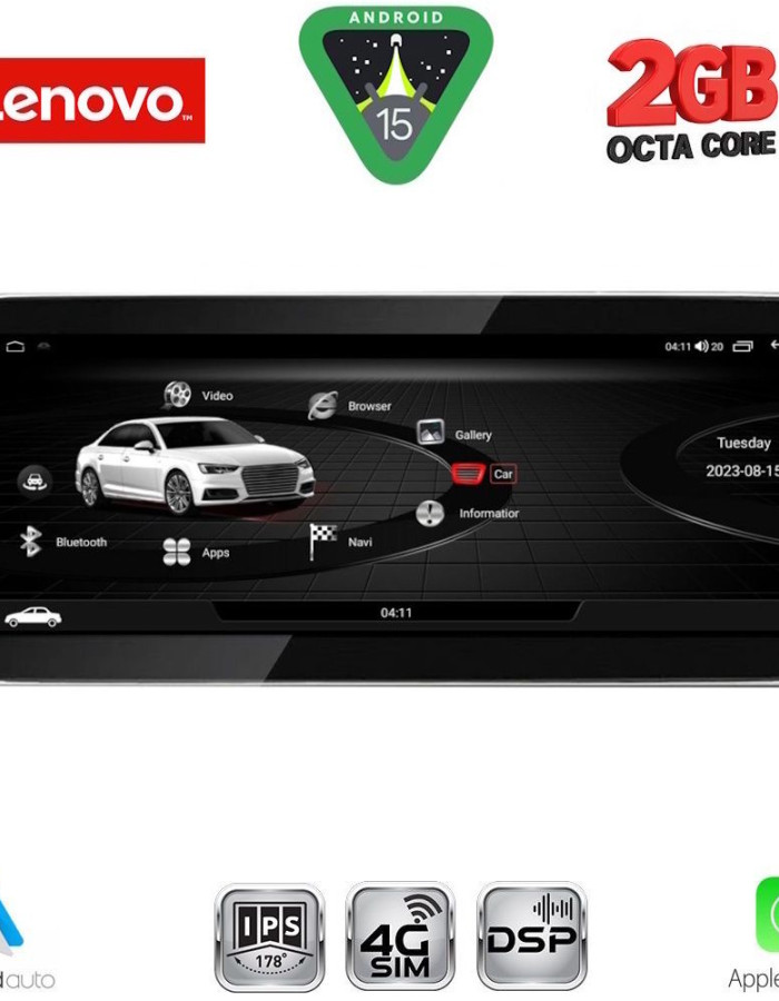 LENOVO LVF 21918_CPA RHD (10.33inc) MULTIMEDIA SYSTEM for AUDI A4 mod. 2009-2016