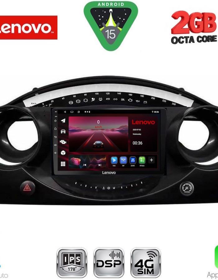 LENOVO LVF 5063_CPA (9inc) MULTIMEDIA TABLET for MINI COOPER (R50-R52-R53) mod. 2000-2006