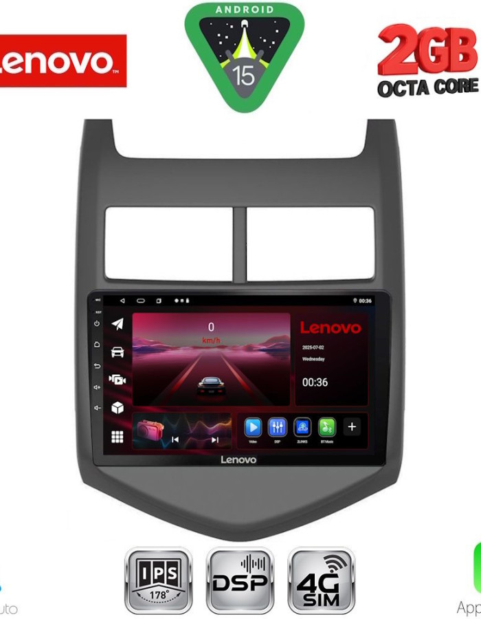 LENOVO LVF 5074_CPA (9inc) MULTIMEDIA TABLET for CHEVROLET AVEO mod. 2011-2014