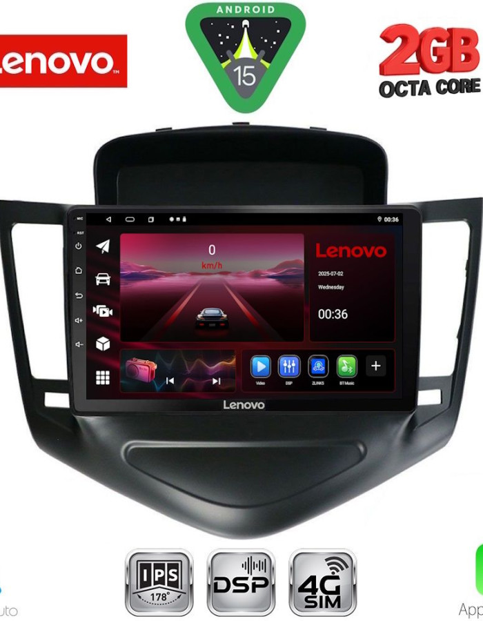 LENOVO LVF 5076_CPA (9inc) MULTIMEDIA TABLET for CHEVROLET CRUZE mod. 2008-2012