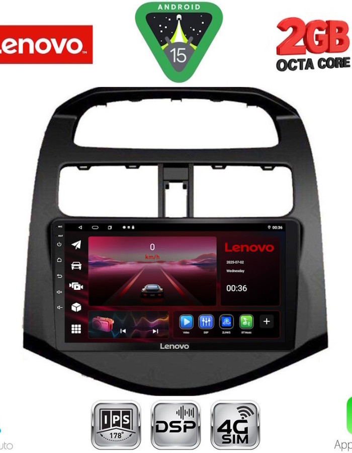 LENOVO LVF 5078_CPA (9inc) MULTIMEDIA TABLET for CHEVROLET SPARK mod. 2009-2015