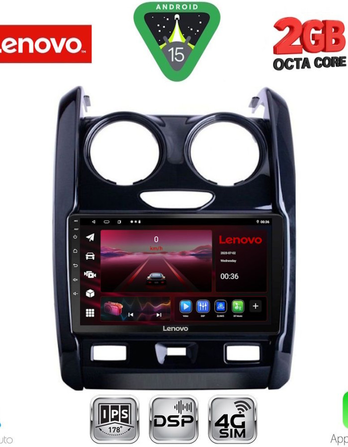 LENOVO LVF 5103_CPA (9inc) MULTIMEDIA TABLET for DACIA DUSTER mod. 2012-2019
