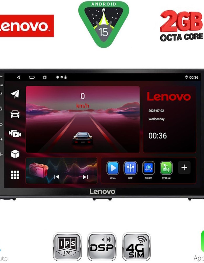 LENOVO LVF 5109_CPA (9inc) MULTIMEDIA TABLET for DACIA LOGAN - SANDERO - JOGGER mod. 2020-2026
