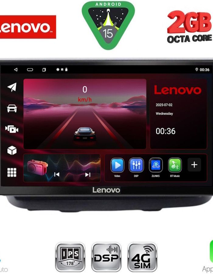 LENOVO LVF 5135_CPA (10inc) MULTIMEDIA TABLET for FIAT DOBLO mod. 2002-2009