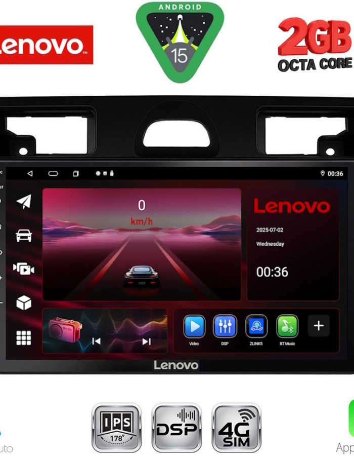 LENOVO LVF 5153BL_CPA (9inc) MULTIMEDIA TABLET for FORD FIESTA mod. 2005-2008 (BLACK)
