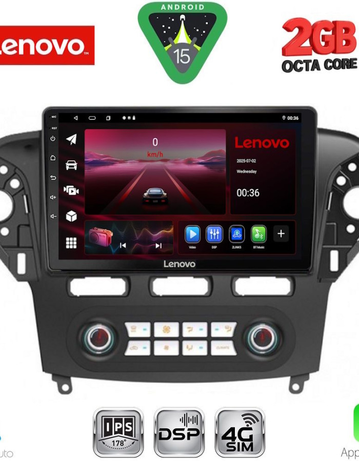 LENOVO LVF 5163_CPA CLIMA (10inc) MULTIMEDIA TABLET for FORD MONDEO mod. 2011-2013