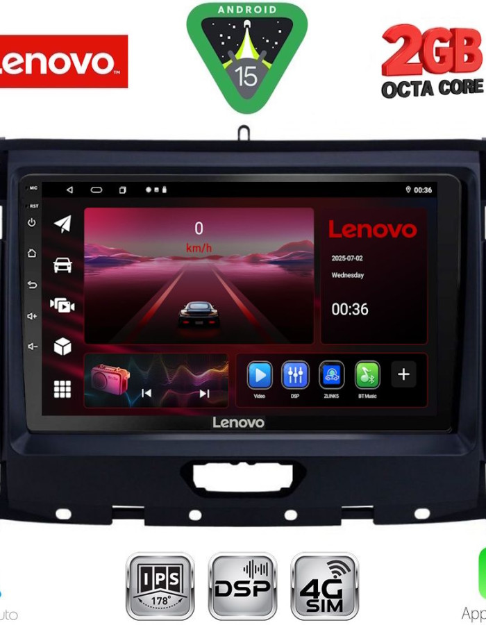 LENOVO LVF 5173_CPA (9inc) MULTIMEDIA TABLET for FORD RANGER mod. 2018-2023