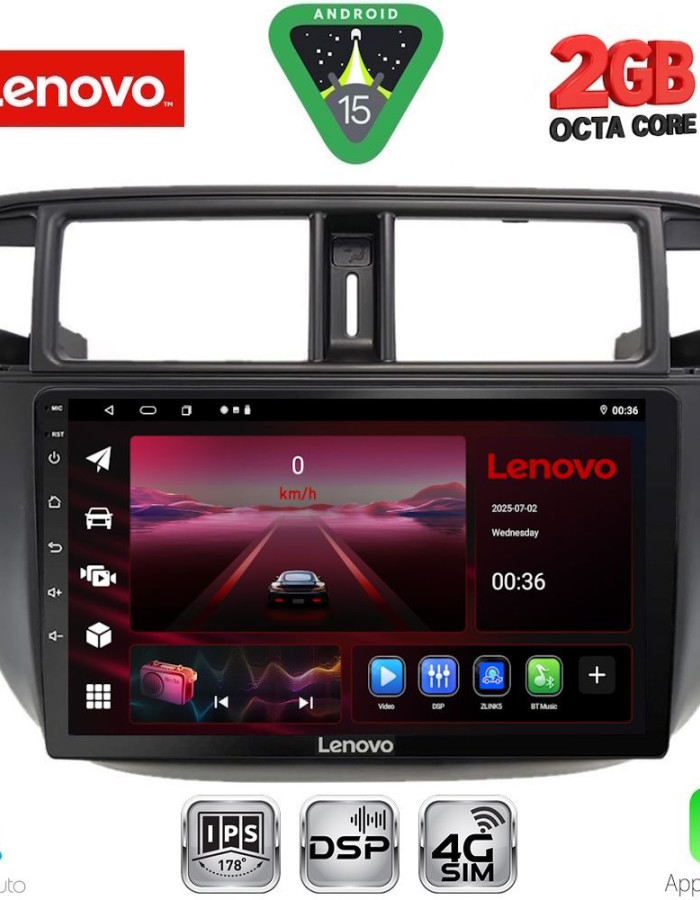 LENOVO LVF 5186_CPA A/C (9inc) MULTIMEDIA TABLET for HONDA CIVIC mod. 1995-2001
