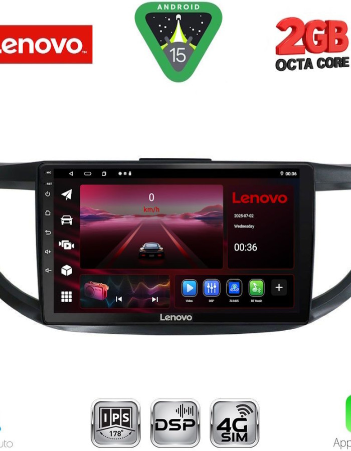 LENOVO LVF 5198_CPA (10inc) MULTIMEDIA TABLET for HONDA CRV mod. 2013-2017