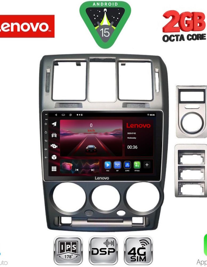 LENOVO LVF 5222GR_CPA (9inc) MULTIMEDIA TABLET for HYUNDAI GETZ mod. 2002-2011 (GREY)