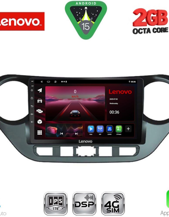 LENOVO LVF 5224_CPA (9inc) MULTIMEDIA TABLET for HYUNDAI i10 mod. 2014-2020